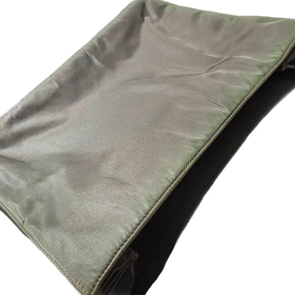 Prada - Iridescent Olive Green & Grey Leather Structured Shoulder Bag VGUC, VTG - Picture 2 of 12